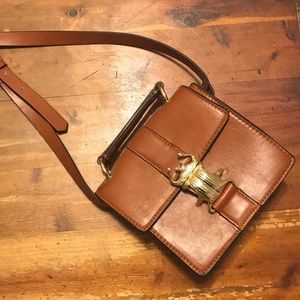 ZARA Brown Beetle Crossbody Bag